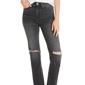 Rag & Bone Nina High Waist Ankle Cigarette Raw Hem Jeans In Grafton Sz 25